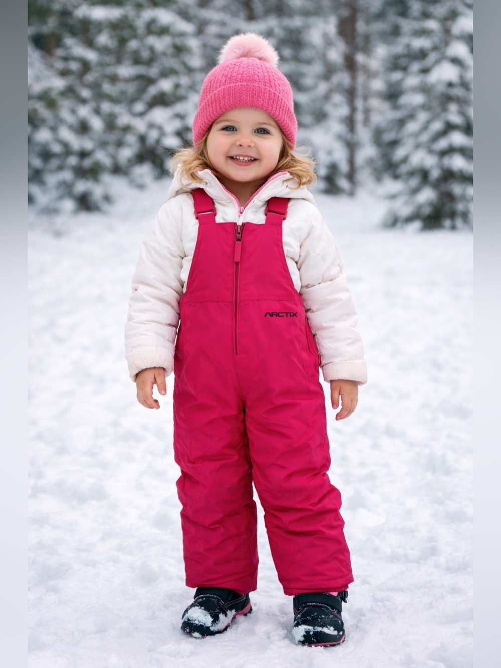Arctix Toddler Girls Winter Chest High Snow Ski Bib Overall Pants Pink Size 3T